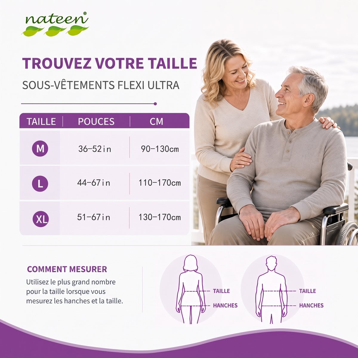 Trouvez votre taille, M à XL